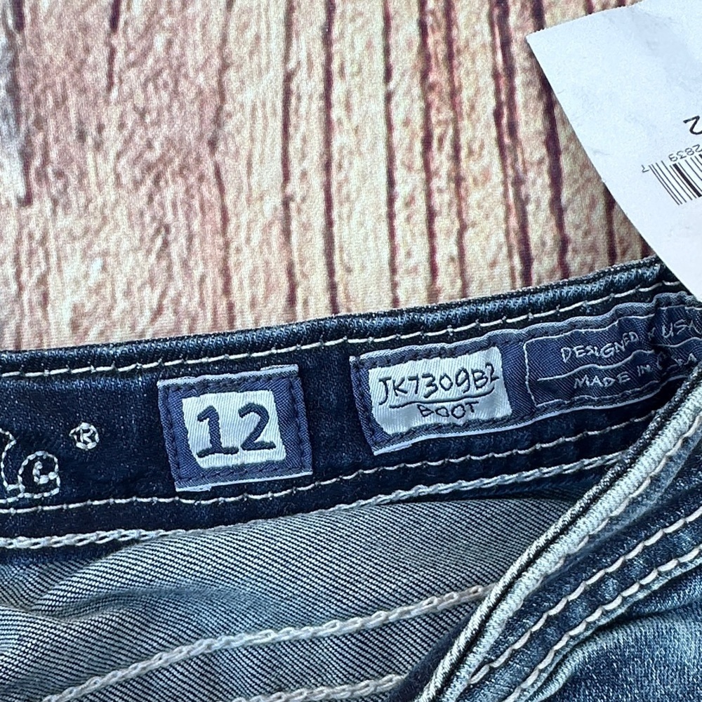 Miss Me Girls Blue Bootcut Jeans - Picture 4 of 12
